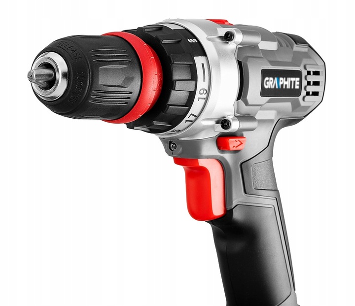 GRAPHITE Wiertarko Wkrętarka Akumulatorowa 18V Energy + 3 Adaptery