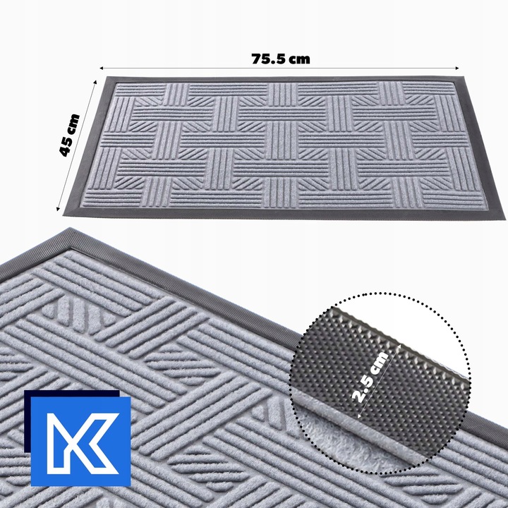 WYCIERACZKA POD DRZWI WEJŚCIOWA ZEWNĘTRZNA DO BUTÓW WEWNĘTRZNA GUMOWA