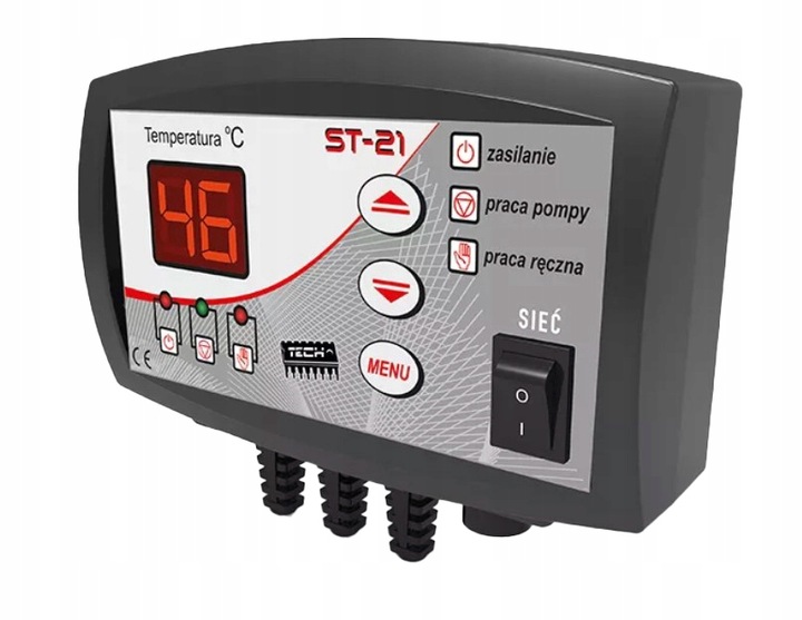 STEROWNIK POMPY OBIEGOWEJ C.O. INSTALACJI CENTRALNEGO OGRZEWANIA TECH ST-21