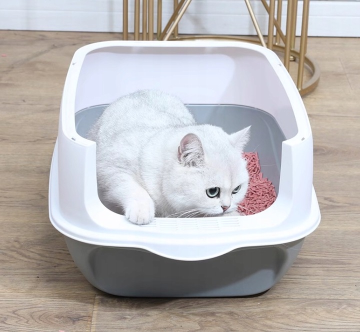 Kuweta dla kota z pochłaniaczem zamykana z łopatką Zestaw otwarta