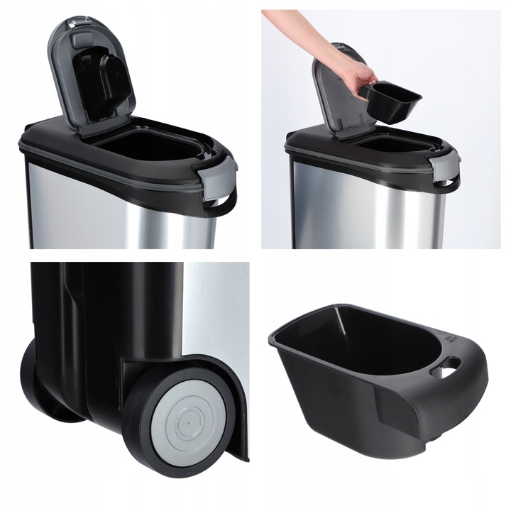 CURVER POJEMNIK NA KARMĘ DLA ZWIERZĄT 12kg SREBRNY