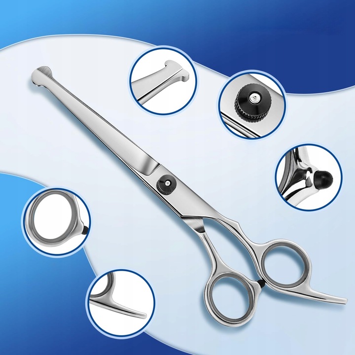 Profesjonalny Zestaw do strzyżenia nożyczki dla psów kotów Etui grzebień