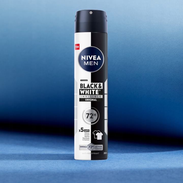 NIVEA MEN Black White Antyperspirant w sprayu męski pod pachy 72H