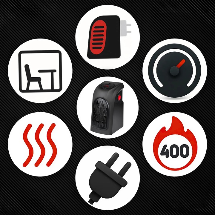 TERMOWENTYLATOR FARELKA ELEKTRYCZNA GRZAŁKA Z REGULACJA TEMPERATURY + TIMER