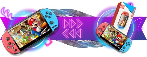 Konsola Przenośna do gier BEZPRZEWODOWA Polskie MENU 5000 GIER Retro x12