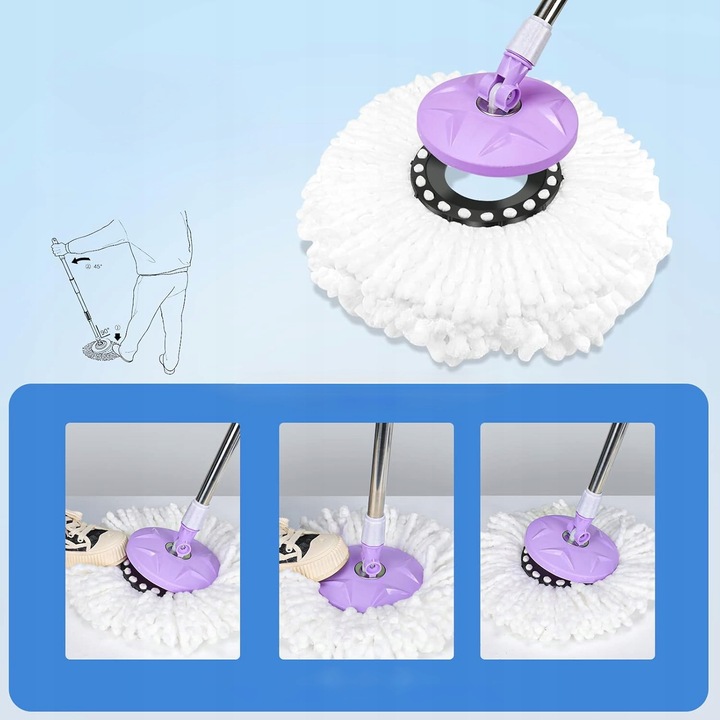 10x WKŁAD DO MOPA OBROTOWEGO CHŁONNA MIKROFIBRA OKRĄGŁY ZAPAS KOŃCÓWKA