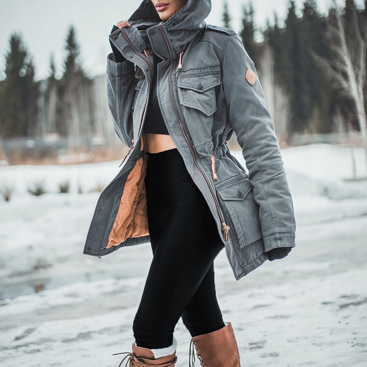 Leginsy ocieplane damskie grube legginsy thermo ciepłe z lekkim