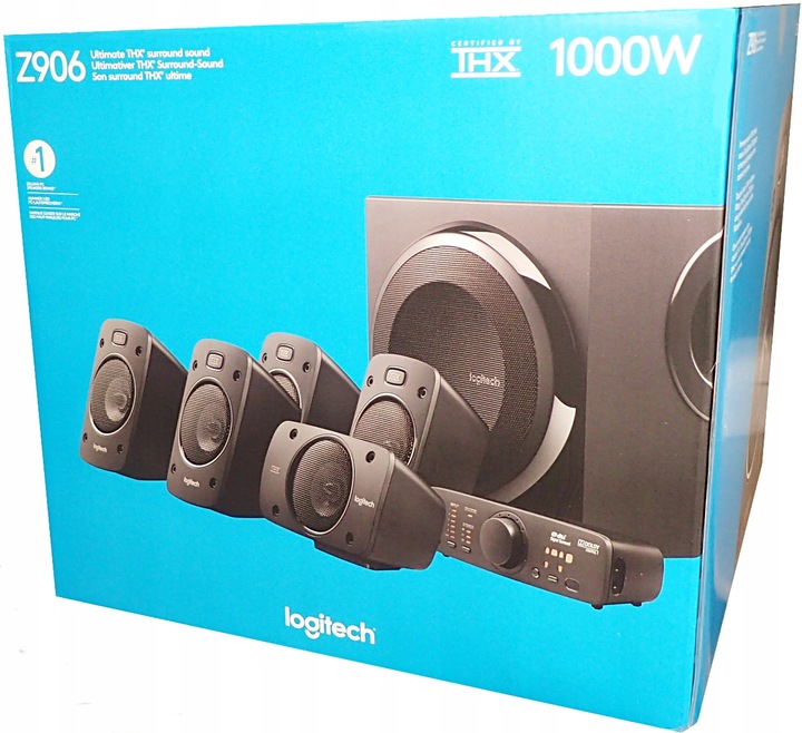Kino Domowe Kolumny Głośniki 5.1 Logitech Z906 do Konsoli Xbox PS3 PS4 PS5