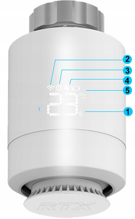 Głowica Termostatyczna RTX Termostat Inteligentny ZigBee TUYA Smart