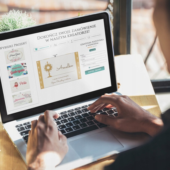 Pamiątka Komunii Świętej Prezent Komunia Szkatułka Pozytywka z Szufladką