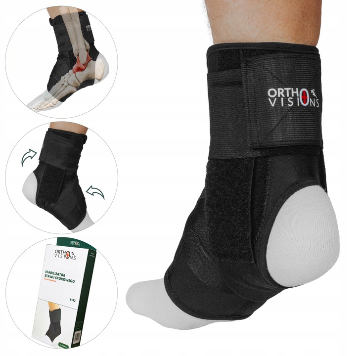 ORTEZA STAWU SKOKOWEGO OPASKA ELASTYCZNA STABILIZATOR KOSTKI I STOPY