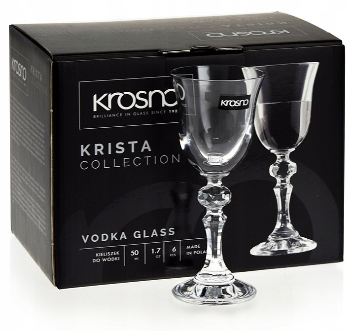 Kieliszki KRISTA do wódki 50ml komplet 6szt KROSNO
