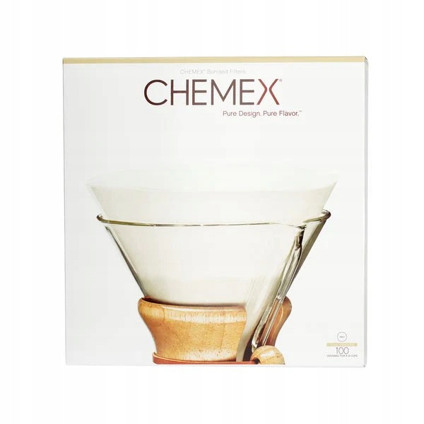 Filtry Papierowe Chemex Okrągłe 100szt Białe 6,8,10 filiżanek Coffee