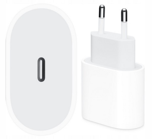 ORYGINALNA SZYBKA ŁADOWARKA DO APPLE IPHONE 20W+KABEL USB-C LIGHTNING 1M !