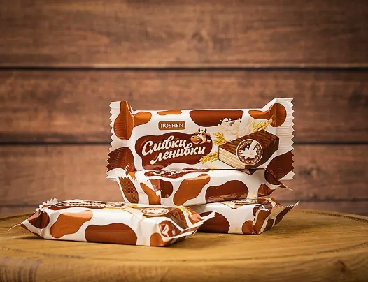 Roshen Wafelki Lazy Cow Batoniki W Czekoladzie Mleczne Kakaowe Wafelek