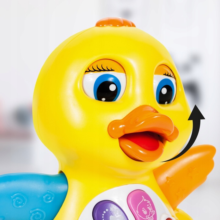 INTERAKTYWNA KACZUSZKA KACZKA GRA JEŹDZI MACHA SKRZYDEŁKAMI SERCE KWACZE