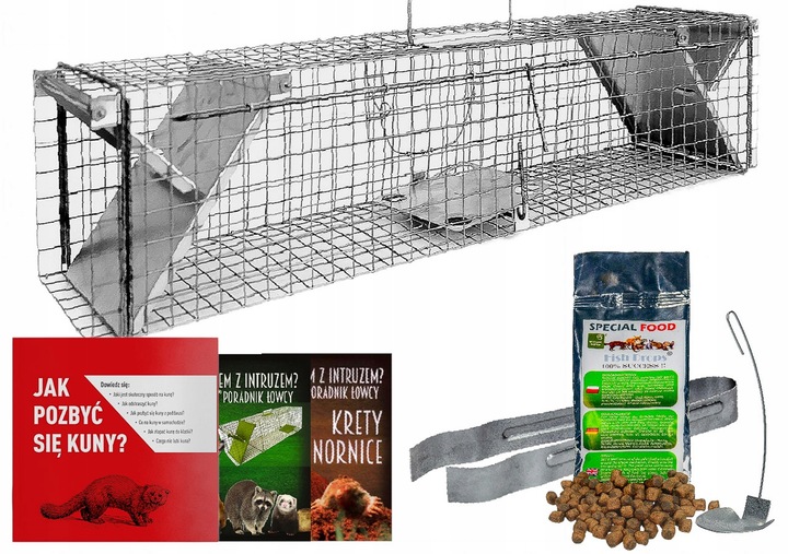 PROFESJONALNA PUŁAPKA ŻYWOŁAPKA KUNY SZCZURY ŁASKI NORKI ŁAPKA