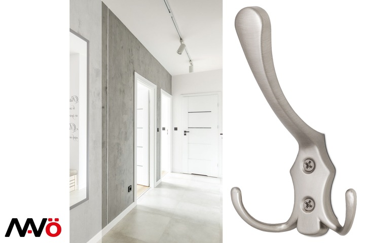 5x HACZYK NA UBRANIA WIESZAK NA UBRANIA ŚCIENNY WIESZAK MEBLOWY 3 HAKI