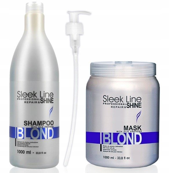 STAPIZ SZAMPON SLEEK LINE BLOND Z JEDWABIEM 1L