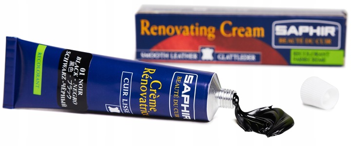 SAPHIR RENOVATING CREAM DO RENOWACJI SKÓR CZARNY