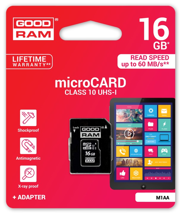 GOODRAM KARTA MICRO SD 16GB CL 10 UHS + CZYTNIK MICRO