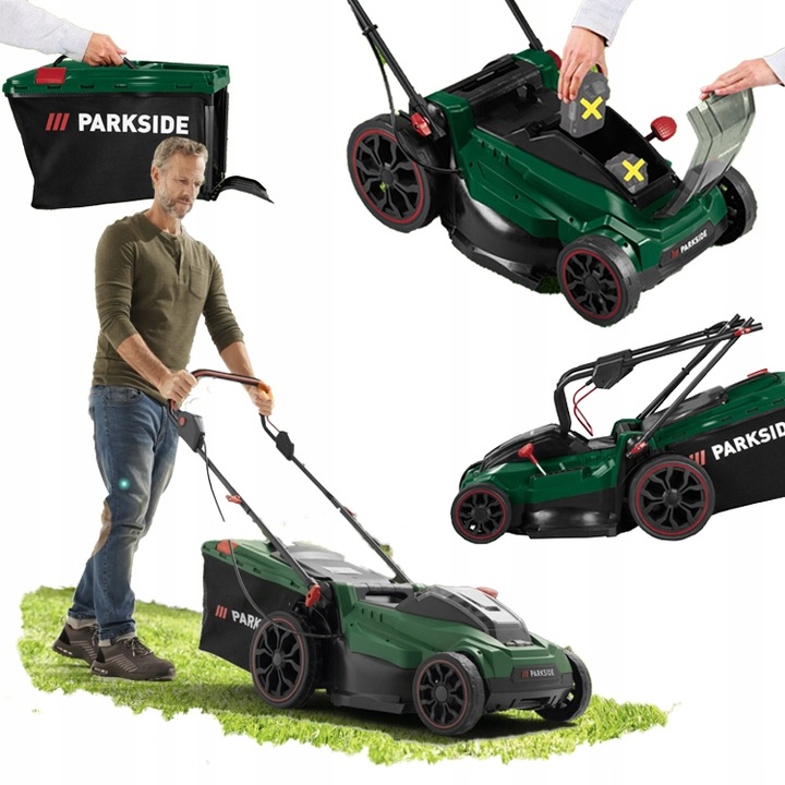 KOSIARKA AKUMULATOROWA PARKSIDE PRMA 40-Li D2 - 40V - 50L - 40CM