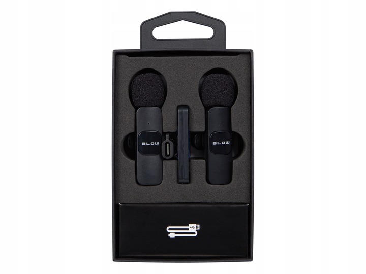 2x MIKROFON ODBIORNIK BEZPRZEWODOWY KRAWATOWY ADAPTER USB-C DO LIGHTNING
