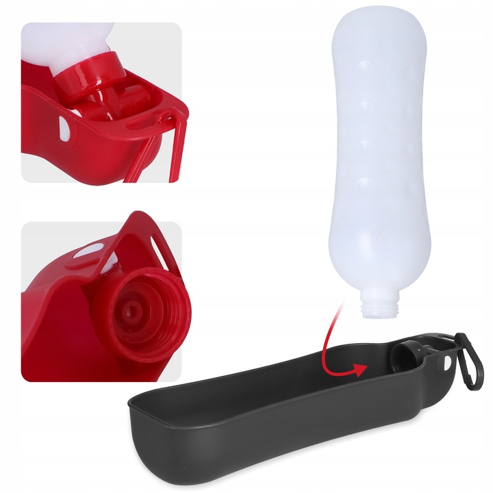 BUTELKA TURYSTYCZNA na WODĘ PSA 0,7 l BIDON Poidło Miska Podróżna PRZENO FF