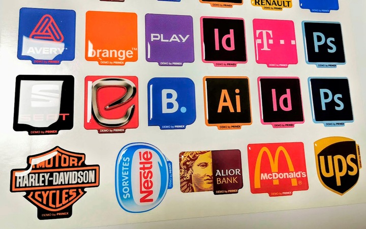 Wypukłe naklejki 3D PREMIUM - 100szt / do 10cm2