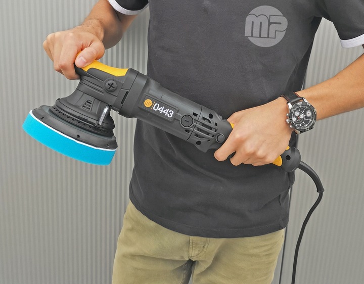 POLERKA SAMOCHODOWA SZLIFIERKA OSCYLACYJNA MIMOŚRODOWA DA + ZESTAW GĄBEK