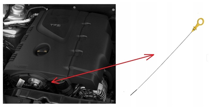 Bagnet miarka poziomu oleju AUDI A4 B8 A6 C7 Q5 1.8 2.0 TFSI AUDI VW