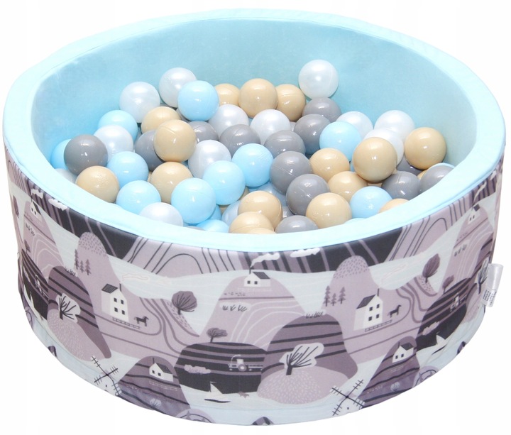 Suchy basen z piłkami kulkami 200szt dla dzieci piłeczkami 80x30 kojec