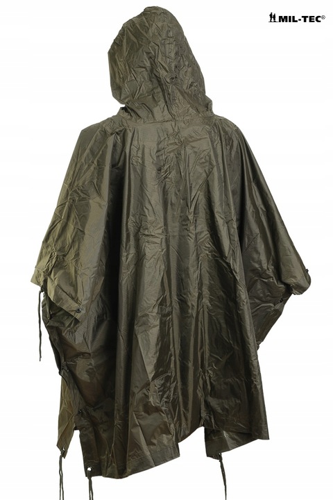 PELERYNA PRZECIWDESZCZOWA PONCHO Pałatka MIL-TEC RIP-STOP OLIVE +Gratis