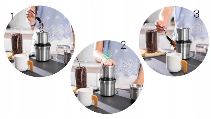 Młynek elektryczny i ROZDRABNIACZ do ziaren kawy ziół orzechów 2w1