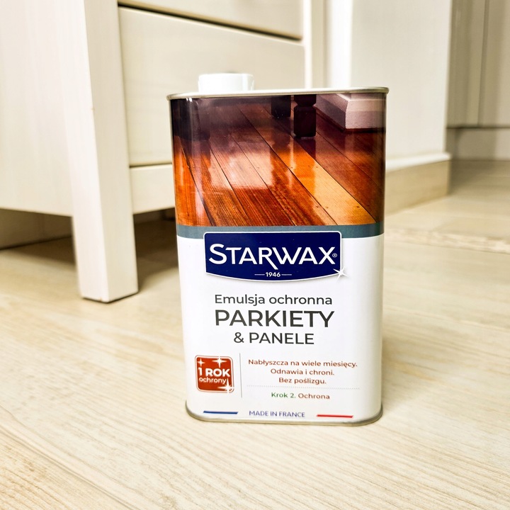 EMULSJA OCHRONNA PŁYN DO PODŁÓG PARKIETY & PANELE 1 L STARWAX