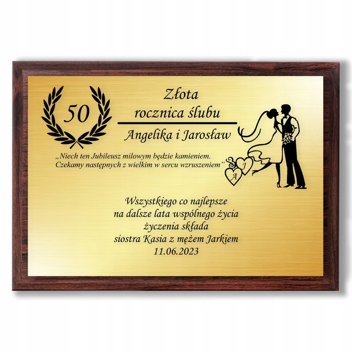 Magiczny Spersonalizowany Upominek Prezent Gift na Rocznicę Ślubu 1-50 lat