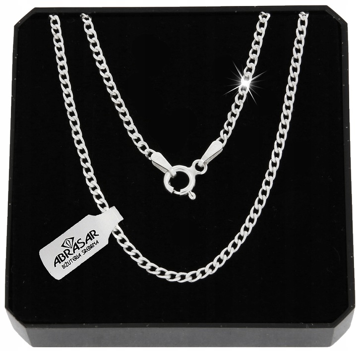 SREBRNY MĘSKI ŁAŃCUSZEK PANCERKA 55cm SREBRO 925 DLA NIEGO