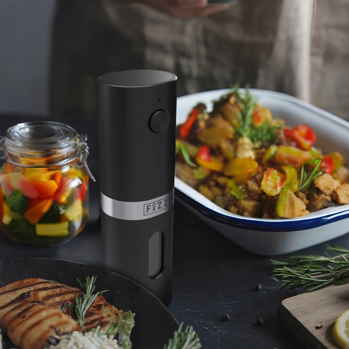 Młynek elektryczny do pieprzu i soli Fizz z akumulatorem Podstawka