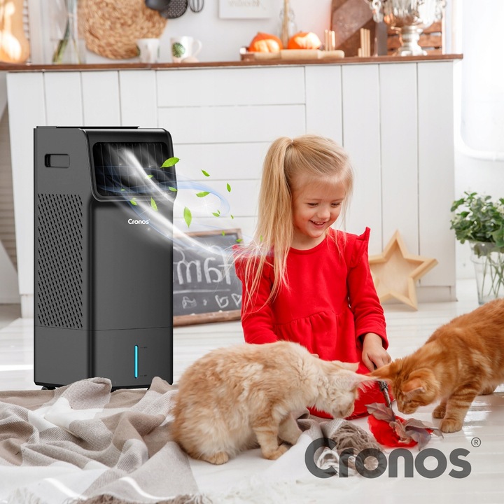 KLIMATOR KLIMATYZER PRZENOŚNY ZBIORNIK 18L 1200 m³/h CZARNY 4w1 PILOT