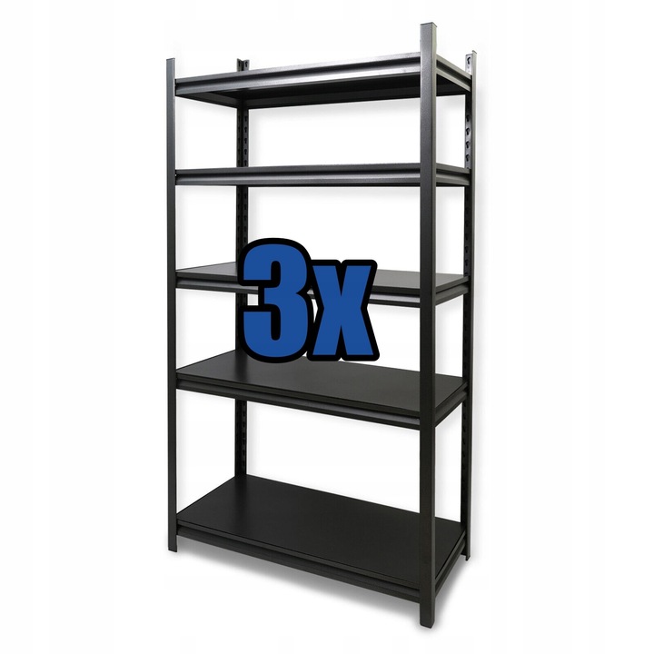 REGAŁ METALOWY MAGAZYNOWY 200x300x40 5 półek do garażu piwnicy biura