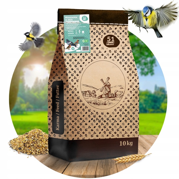 KARMA DLA PTAKÓW 10kg POKARM DROBNE ZIARNO DO KARMNIKA PTASI PRZYSMAK
