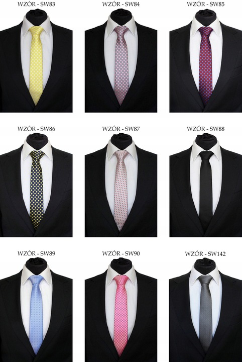 KRAWAT ŚLEDŹ ŚLEDZIK WĄSKI 6 cm - DUŻO WZORÓW