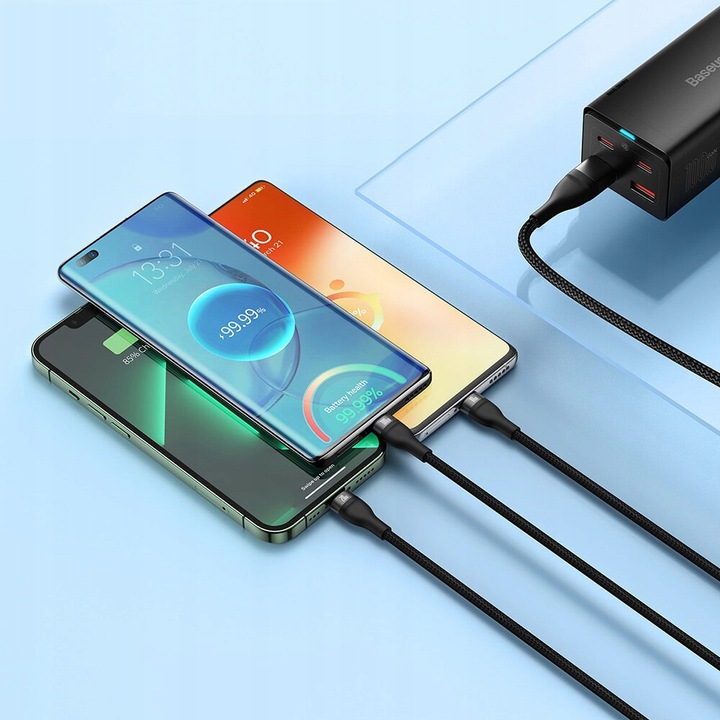 Kabel USB-USB Typ C - Micro USB-USB Typ-C-Lightning BASEUS 3w1 100W 1.2 m