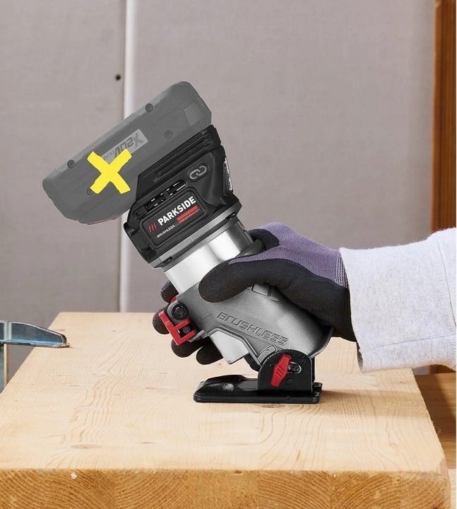 AKUMULATOROWA FREZARKA GÓRNOWRZECIONOWA PARKSIDE 20 V ZESTAW + WALIZKA