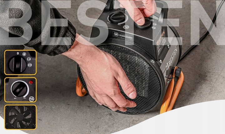 Nagrzewnica Elektryczna 3,5KW Termowentylator Dmuchawa Grzejnik