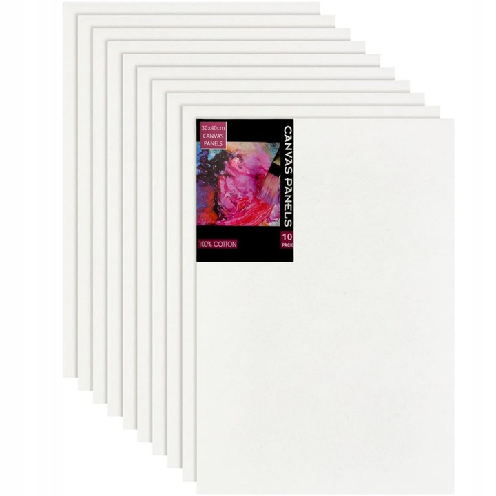 PŁÓTNO MALARSKIE DO MALOWANIA PODOBRAZIE BAWEŁNIANE 10szt 30x40 cm zestaw