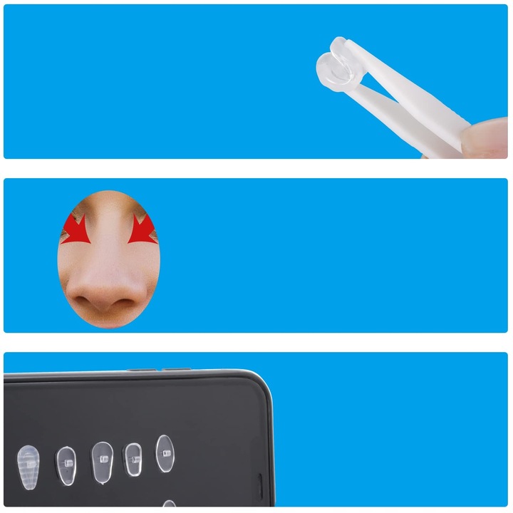 ZESTAW DO NAPRAWY OKULARÓW ŚRUBKI NOSKI SILIKONOWE 35 par nosków