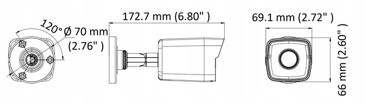 Kamera IP DS-2CD1041G0-I/P(2.8MM) 4 Mpx HIKVISION