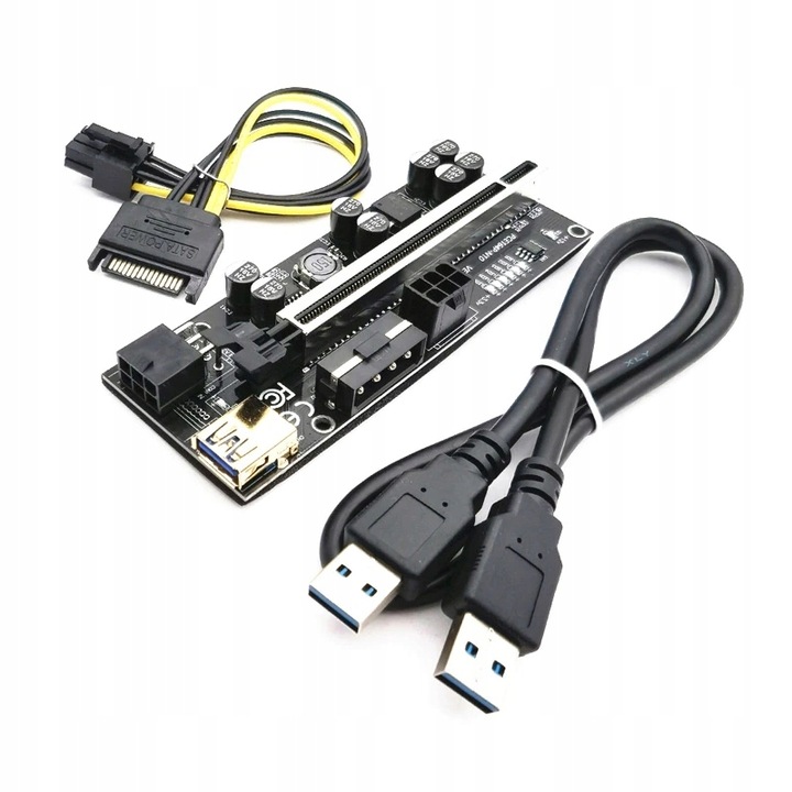 Adapter PCI-E USB Riser SPLITTER + 4x RISER 010s