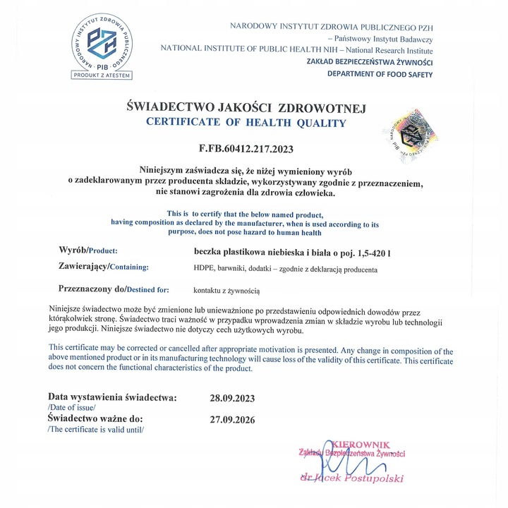 BECZKA 50L ZBIORNIK POJEMNIK NA DESZCZÓWKĘ WODĘ DO KISZENIA PLASTIKOWA